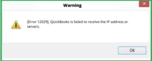 QuickBooks error 12029