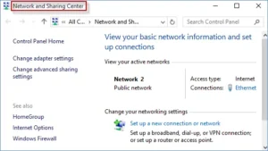 Network and sharing center - QuickBooks error 12045