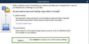 Create a Local Backup in QuickBooks